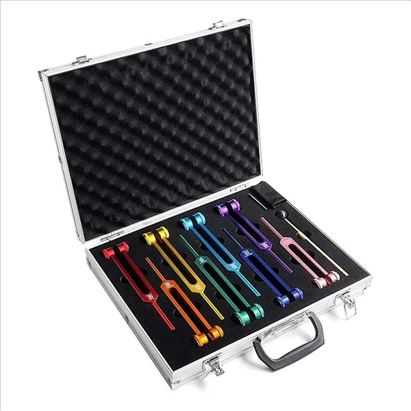 Aluminum Alloy Tuning Fork Set for Chakra Meditation and Sound Healing