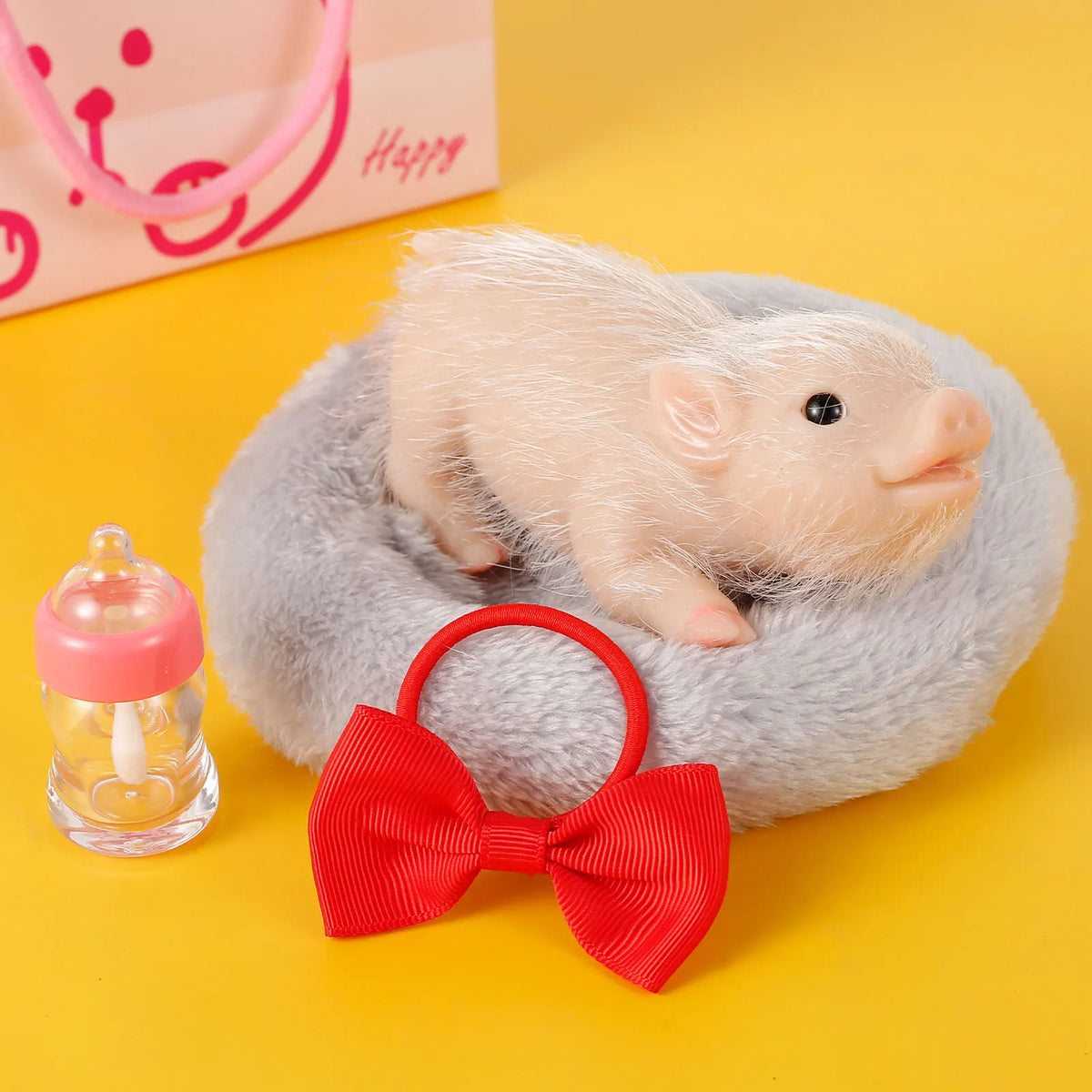 Realistic Soft Silicone Piglet Plush Toy