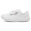 White kids barefoot sneakers with double hook-and-loop straps