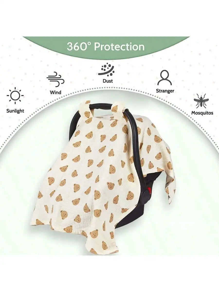 Baby Stroller Sunshade and Dust Cover - Soft Breathable Canopy