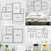 A set of framed canvas wall art featuring Scottish Highlander cow designs displayed in various sizes and orientations.