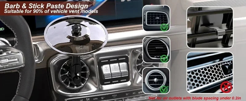 Mini Clip-On Car Cymbal for Ventilation Ports
