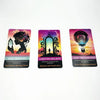 Three tarot cards featuring themes of soul mirrors limiting beliefs and light the darkness for self-discovery