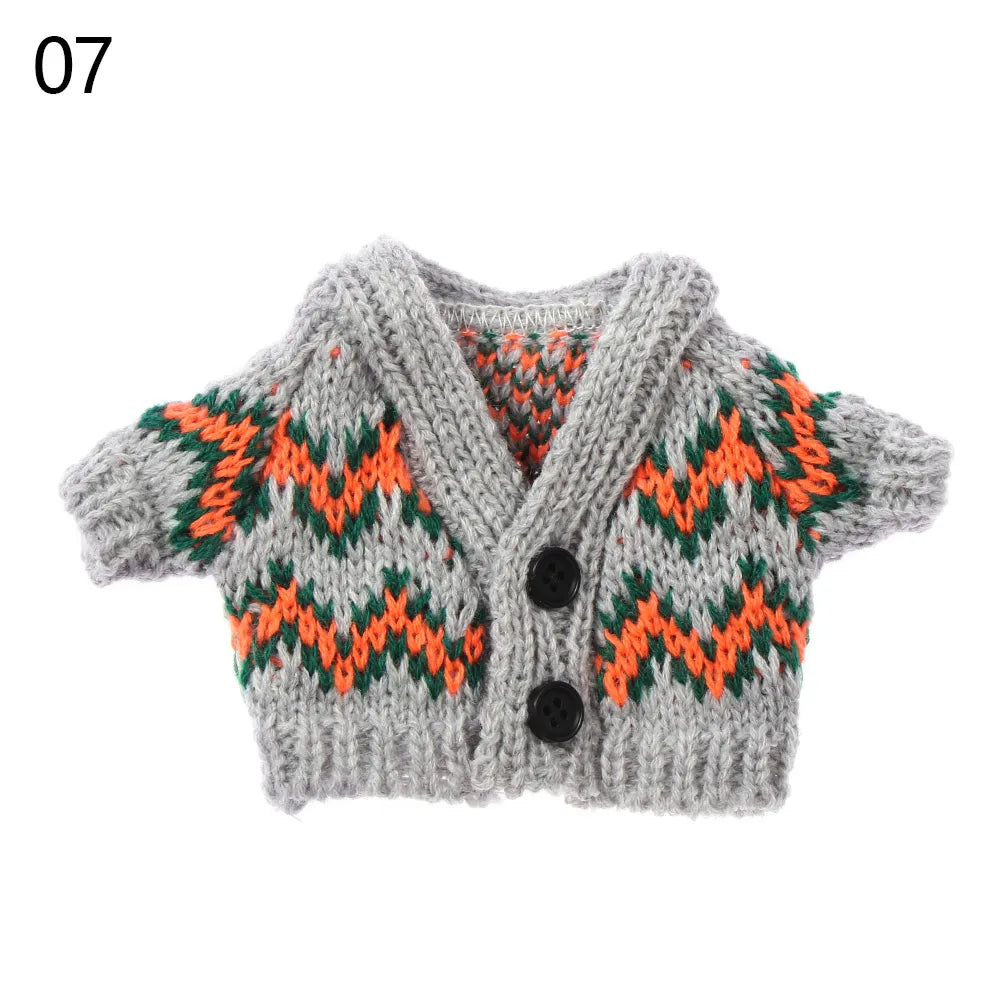 Fashionable Sweater and Vest Set for 20cm Plush Dolls