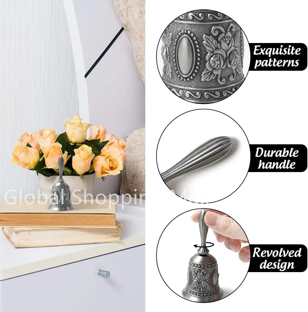 Classic Brass Hand Bell for Service, Weddings & Home Decor