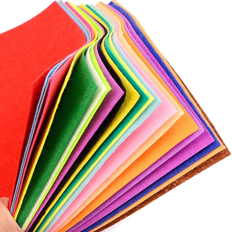 Assorted Color Felt Fabric Sheets for DIY Crafts and Sewing