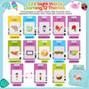 A set of 224 sight words flash cards organized into 12 themes for children's learning.