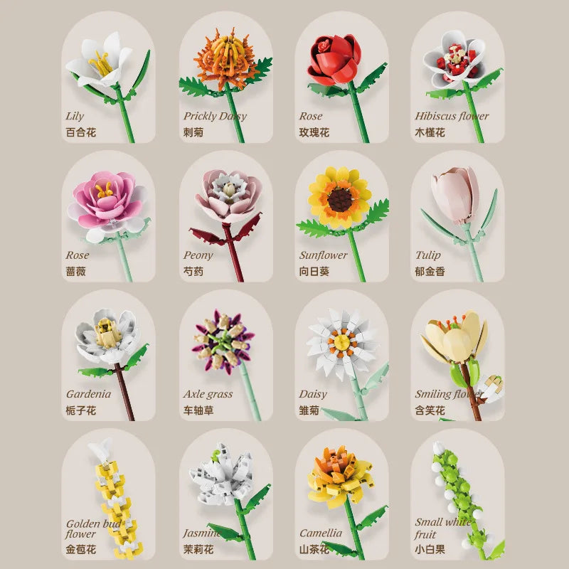 Botanical Blooms Building Block Set