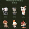 A collection of collectible figures from the Hirono Monsters Carnival series featuring characters like Grim Reaper, Doctor Be
