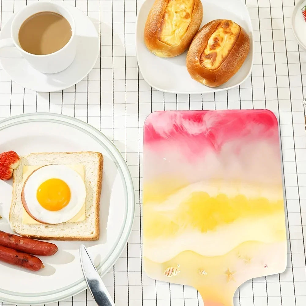 A set of flexible silicone resin casting molds for DIY crafts, including food items like eggs and sausages.