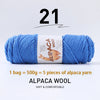 Luxurious Alpaca Wool Blend Yarn — 500g Thick Knitting Yarn