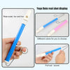 A blue and pink flute-style whistle with a pull-out sound mechanism shown in various colors.