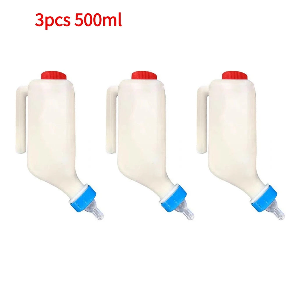 Hangable Lamb Nursing Bottle with Soft Nipple for Goat, Calf, and Cattle