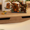 A building block pen holder and desk organizer featuring a brown bear tree with orange fruit and small pink flowers, next to 