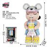 43cm Creative Bear Building Blocks – Candy Color Fluid Art Model for Adults