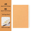 A set of kraft paper notebooks in A5 and B5 sizes with blank inner pages.