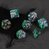 7-Piece Polyhedral Dice Set with Velvet Pouch for Tabletop RPGs