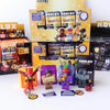 A collection of Roblox Series 2 building block figures and packaging boxes.