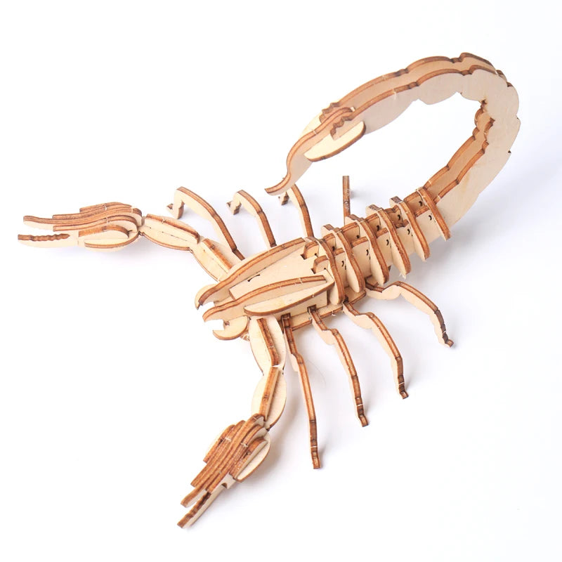 Wooden 3D Insect Puzzle Kit – Butterfly, Bee, Scorpion & More
