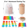 Wooden Montessori Color Sorting & Shape Matching Toy