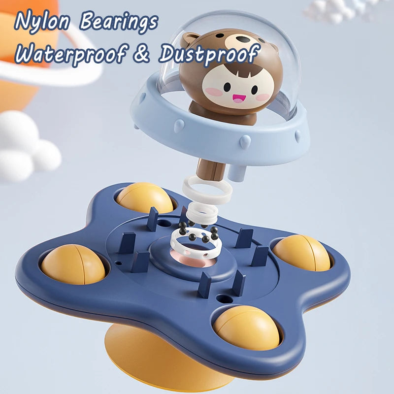 Sensory Spinning Top Bath Toys with Suction Cup