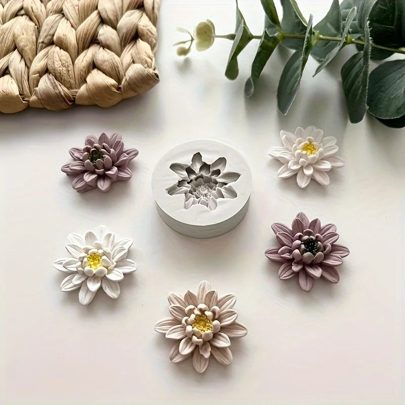 Silicone Flower Resin Casting Mold for Clay, Epoxy, and Candle Crafts