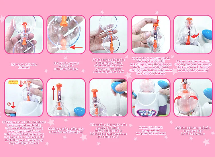 DIY Inflatable Balloon Craft Kit with Pump and Stickers