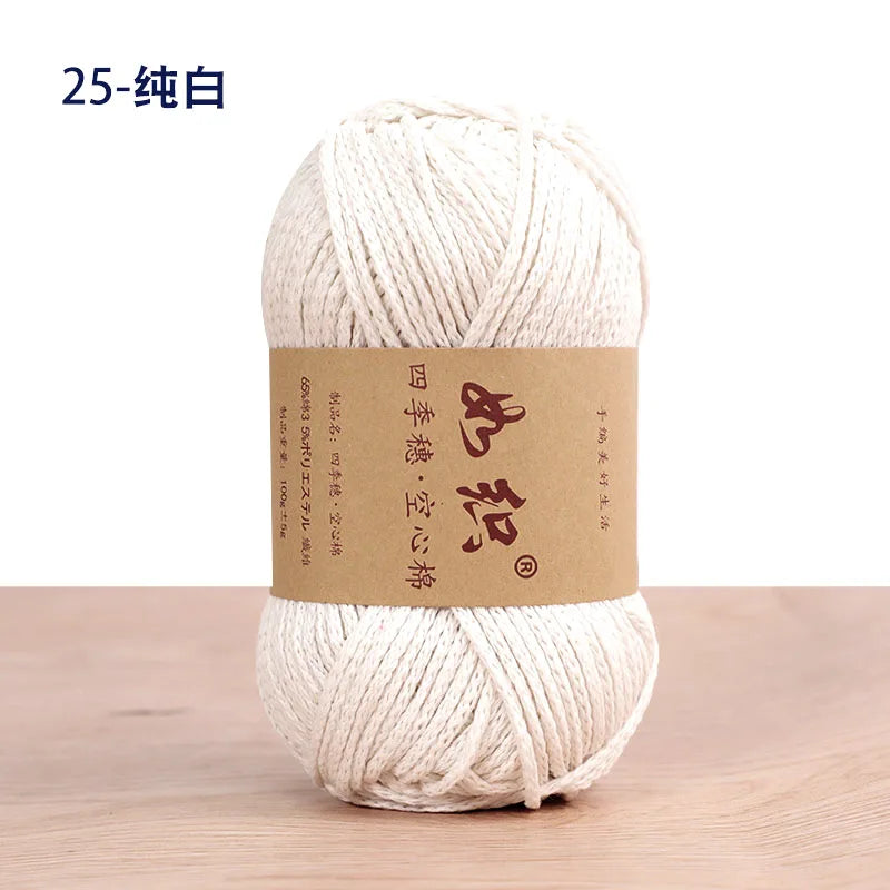 Soft Cotton Blend Crochet Yarn – 85m per Roll