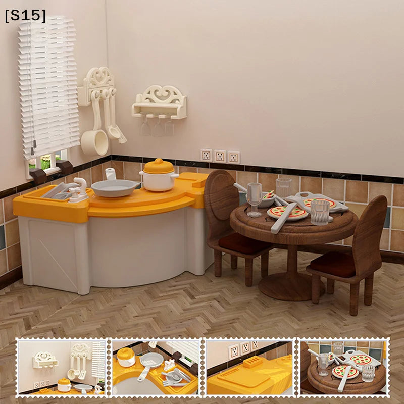 Miniature Dollhouse Furniture Set for 1:12 Scale Dolls