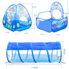 3-in-1 Kids Ball Pit Play Tent with Tunnel