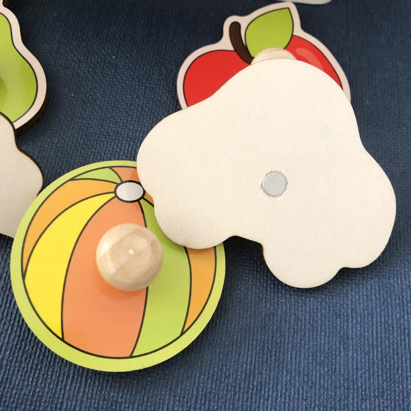 Wooden Alphabet & Number Peg Puzzles for Toddlers