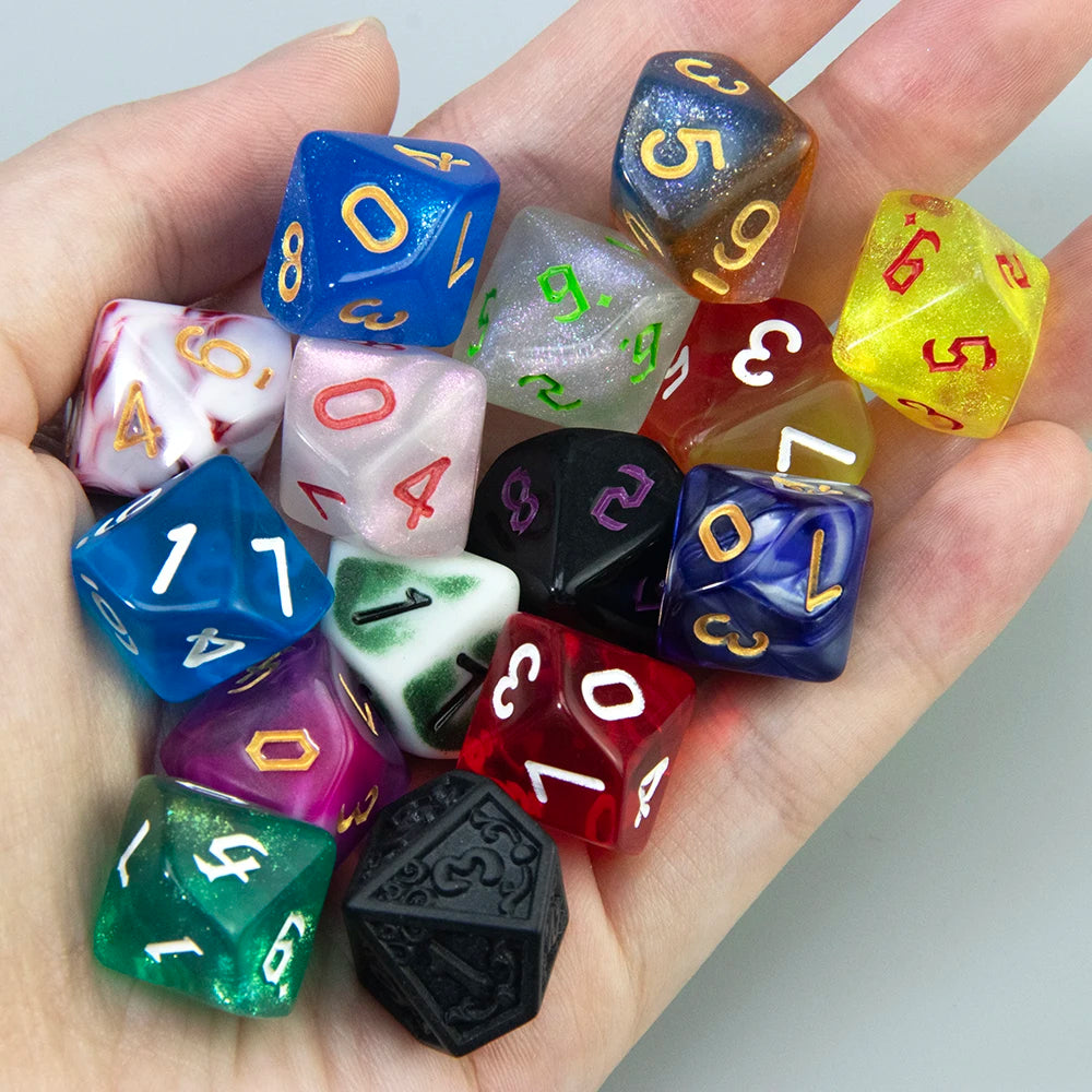 Polyhedral Resin Dice Set (10-Piece) for D&D and RPG