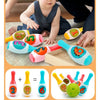 A soft foam bowling set for kids featuring numbers and animal designs used for learning cognitive numbers in play.