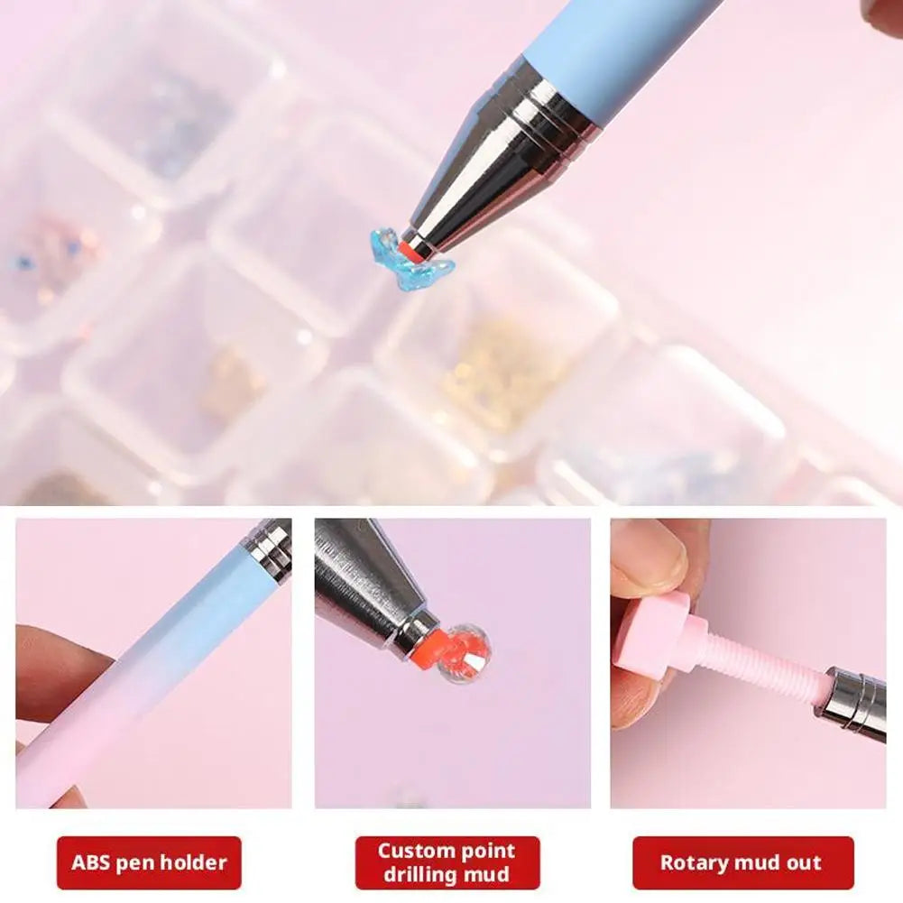 Ergonomic Diamond Painting Pen with Refillable Wax