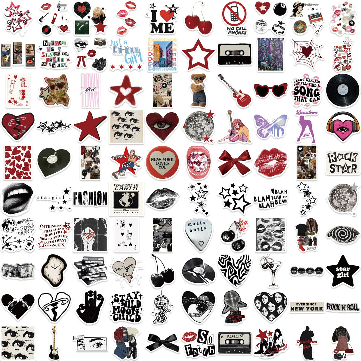 Retro Y2K Graffiti Sticker Pack for Laptops, Phones & Gear