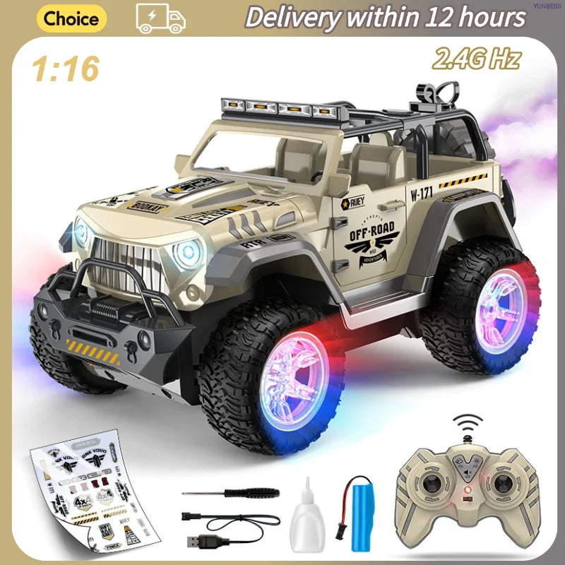 Pink Remote Control Drift Car with Lights and Sound Effects