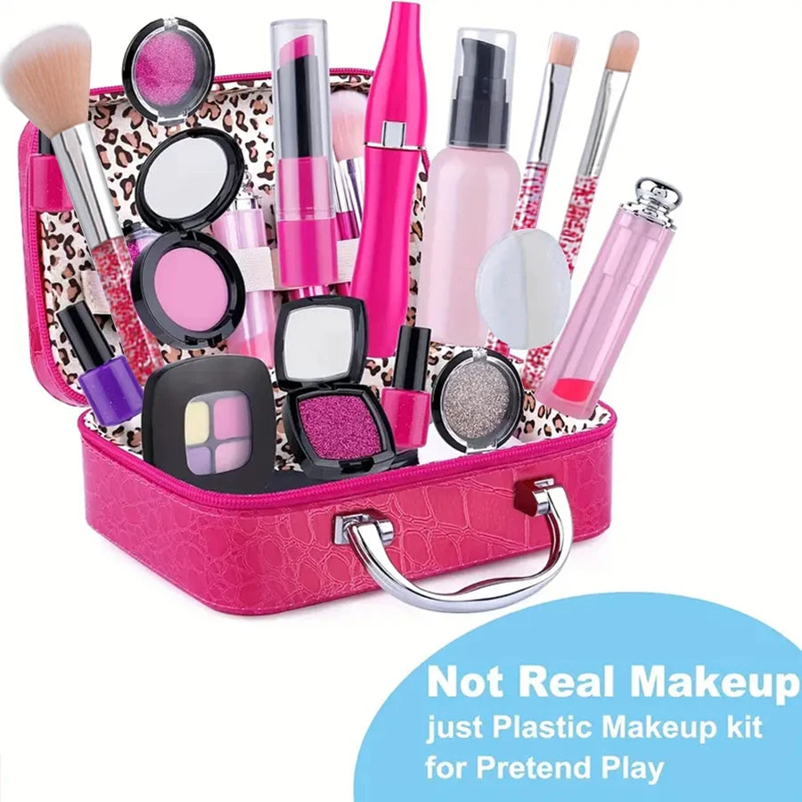 Pretend Play Makeup Kit for Kids with Storage Bag