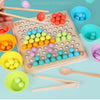 Wooden Clip Beads Color Sorting & Fine Motor Skills Toy