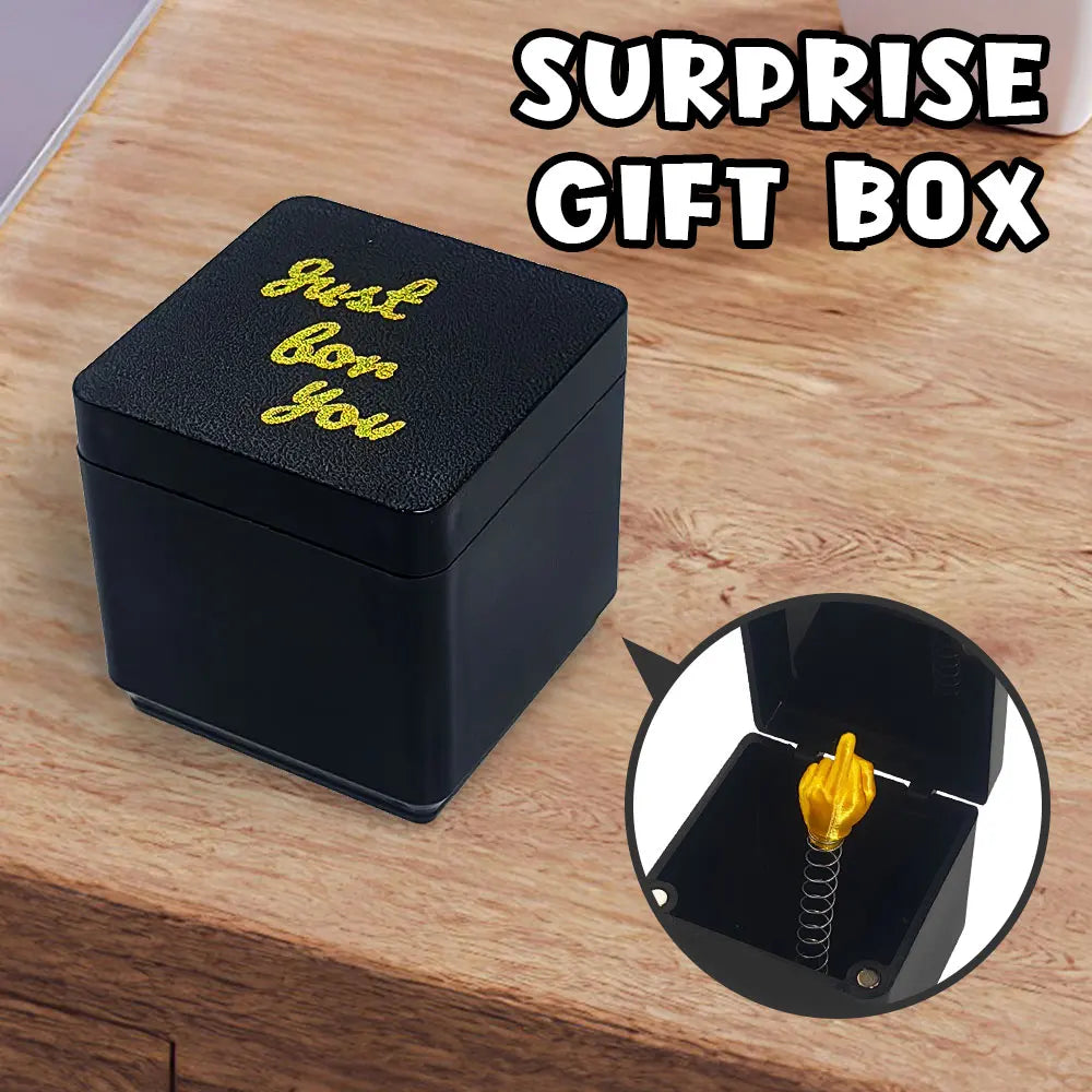 Middle Finger Surprise Gift Box - Funny Prank Toy for Desk & Gag Gifts