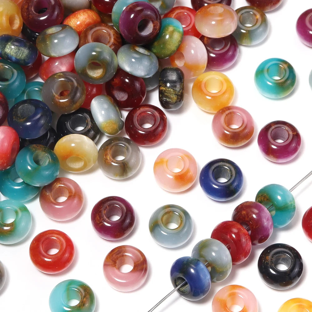Colorful Resin Spacer Beads for Jewelry Making