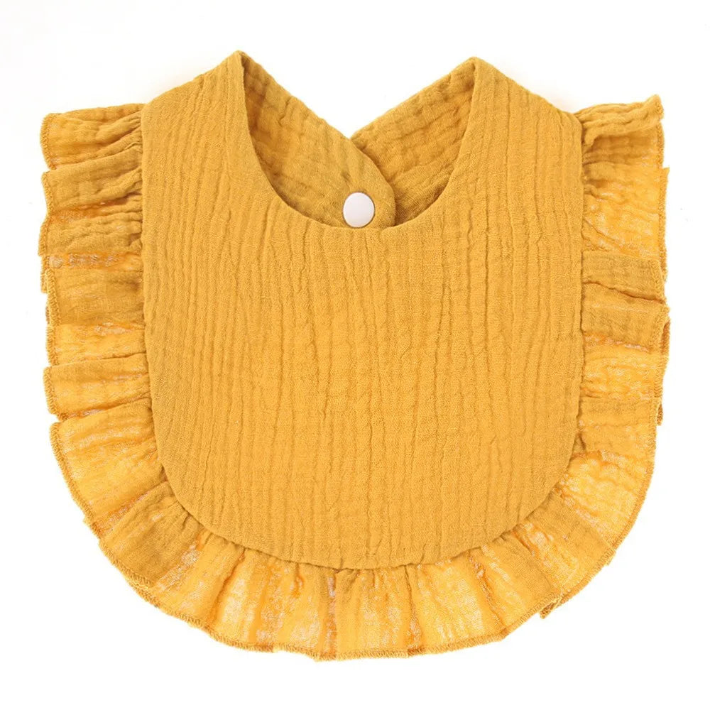 Cotton Baby Bibs with Burp Cloth – Soft Solid Color Bandana Scarf