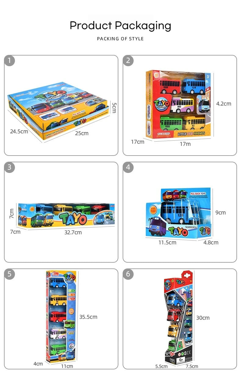 Pull-Back Mini Bus Toy with Openable Doors