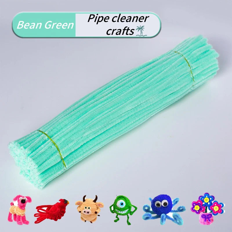 100-Piece Chenille Stem Pipe Cleaners for Crafts & Decor