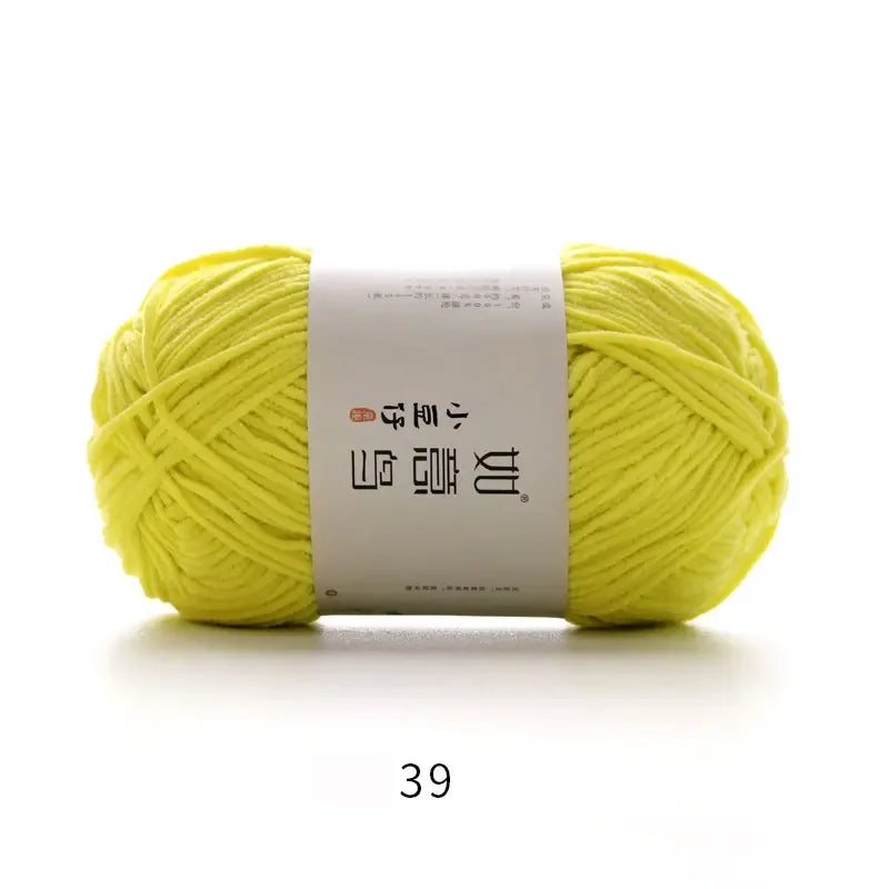 Soft Chenille Yarn for Knitting & Crochet - 50g Ball