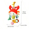 Baby Crib Hanging Rattle Teether Toy with Music & Chewable Charm