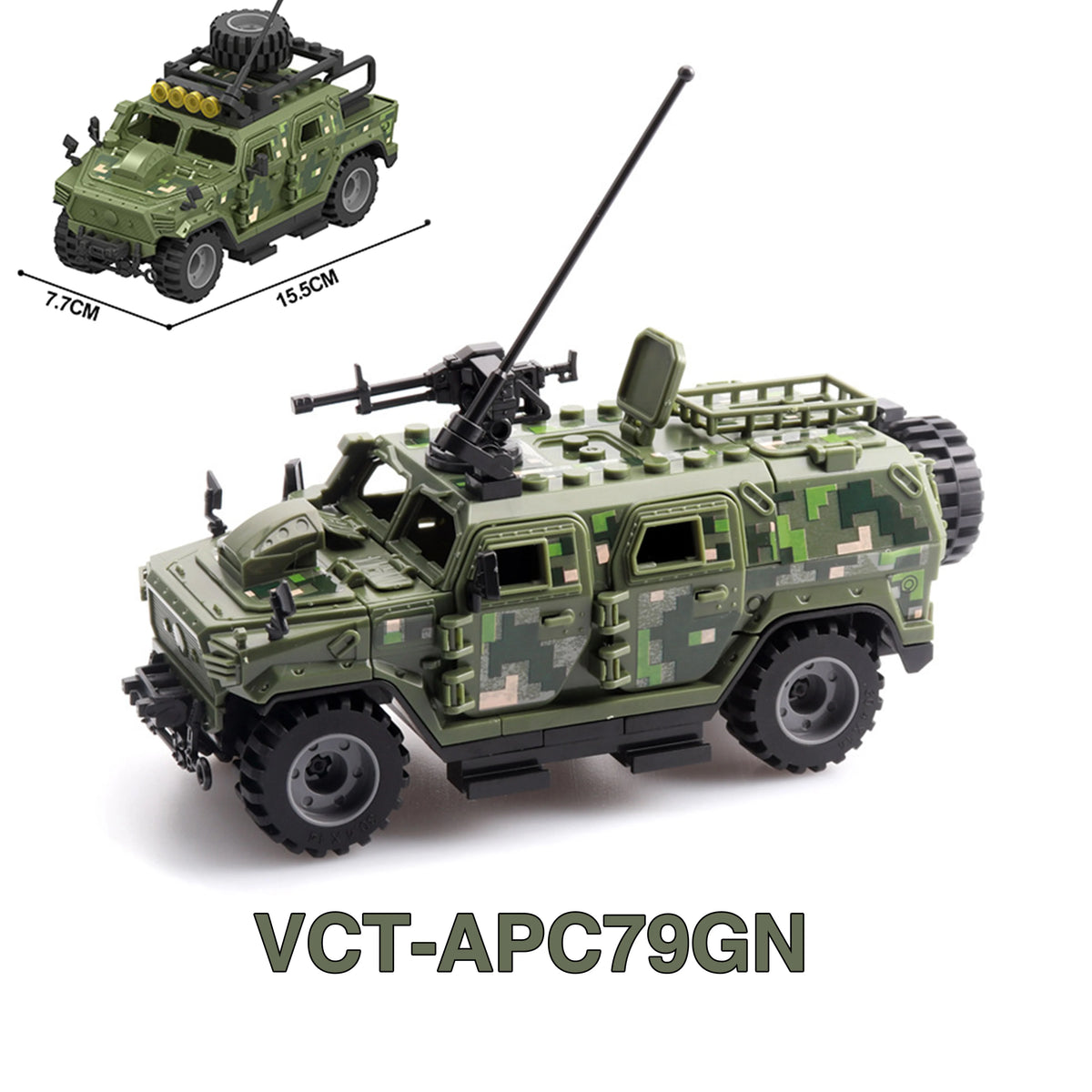 Military Hummer Tank Building Blocks Set