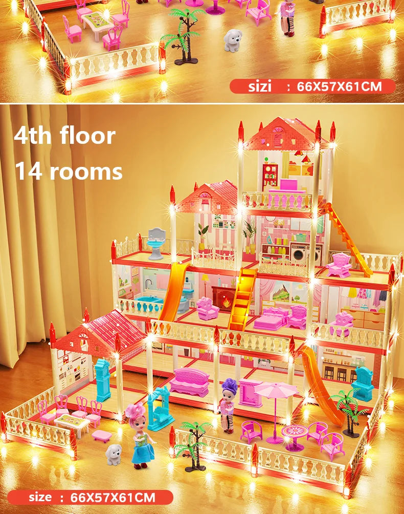 3D Princess Castle Dollhouse Building Kit