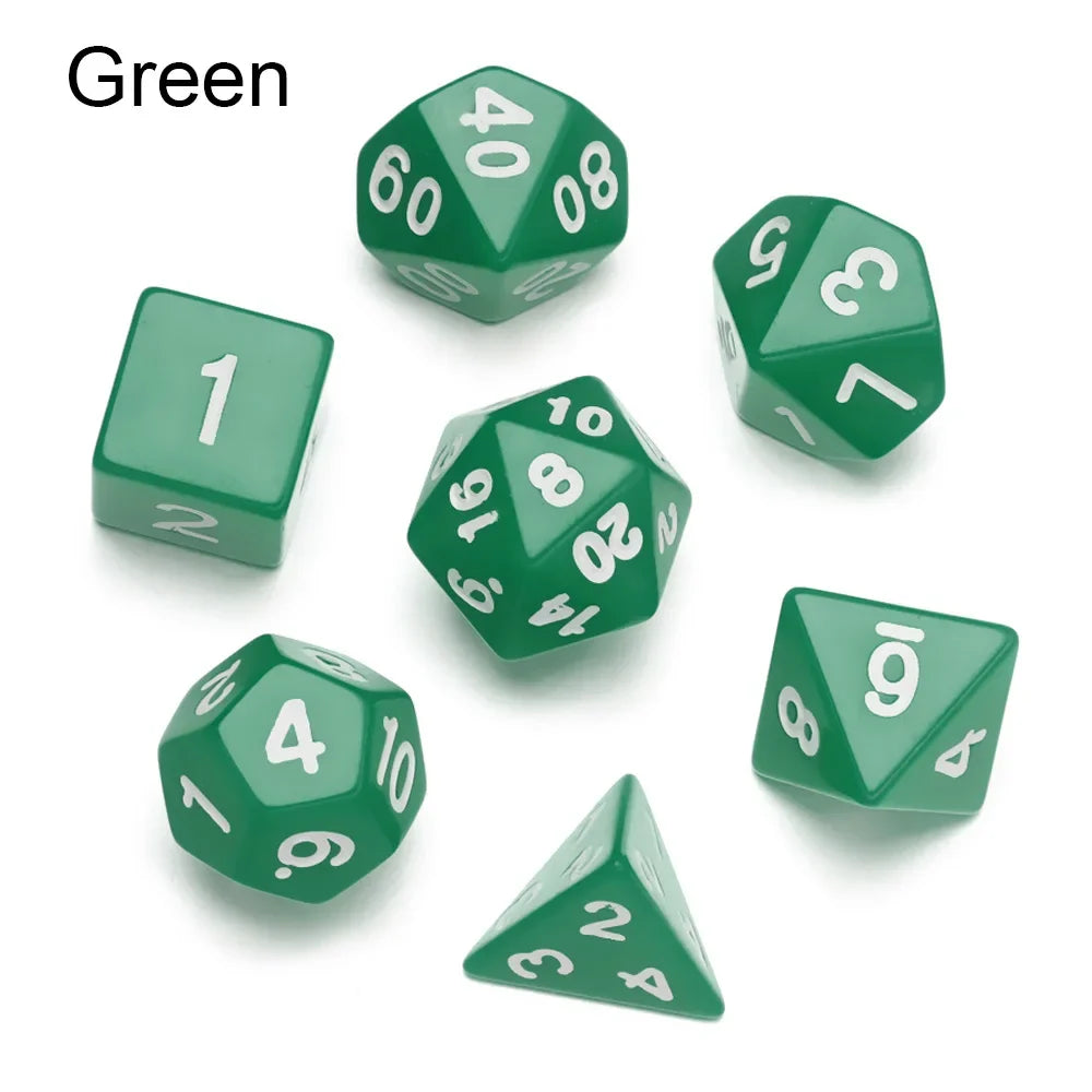 7-Piece Polyhedral Dice Set for Tabletop RPGs and Board Games
