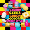 A colorful assortment of Jellyfish Squish toys in various sizes, colors, and styles arranged on a grid background.