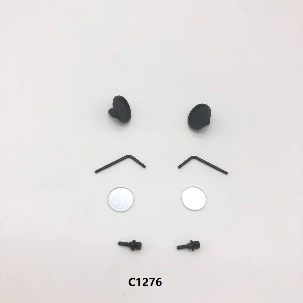 A set of 1:12 scale RC car steering wheel and interior upgrade parts, including components for modification.